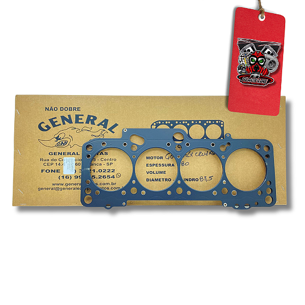 JUNTA DE CABEÇOTE MOTOR AP/GOLF 2.0 DE AÇO 83,5MM X 2,3MM - GENERAL JUNTAS