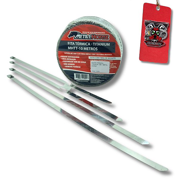 MANTA TÉRMICA TITANIUM 10M + 4 CINTAS EM INOX - METAL HORSE