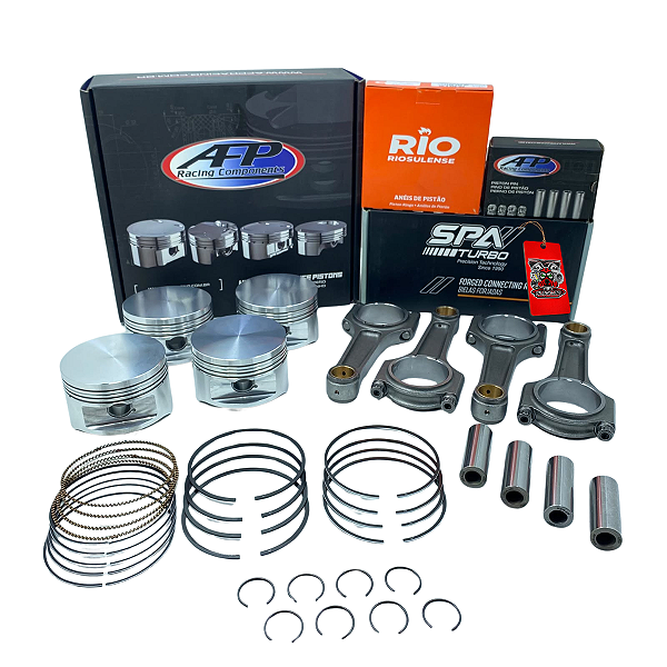 KIT FORJADO CHEVETTE OHC 800CV PISTÃO AFP + BIELAS SPA + ANEIS RIO SULENCE+ PINOS AFP 84MM