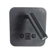 ARANDELA LED QUADRADO DALO C/USB E USB C 12W 3000K 100-240V IP20 BRANCO AD 4084