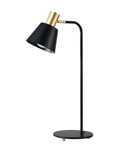 ABAJUR PETTI DE MESA E27 DOURADO FOSCO E PRETO 2482