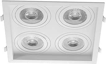 EMBUTIDO PAR20 QUADRUPLO RECUADO BRANCO 1060590