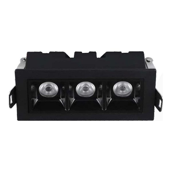 DOWNLIGHT LED EMBUTIR EVON 100-240V 6W 3000K IRC80 PRETO DL 7306