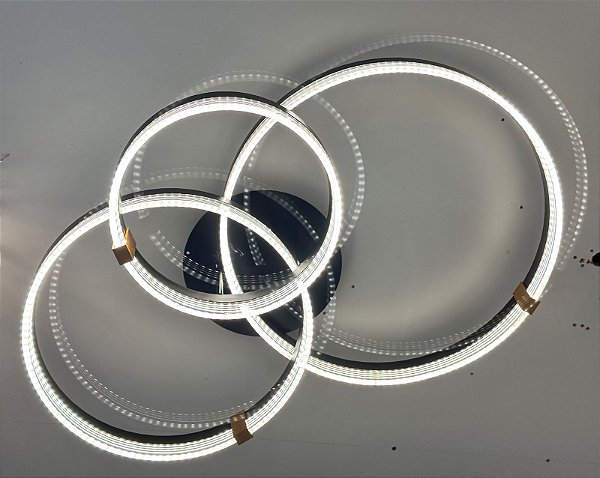 PLAFON LED DOLY 50CM 78W 3000K 100-240V PRETO P 9943