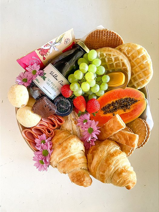 Cesta De Café Da Manhã com Frutas Frescas - Caixa M