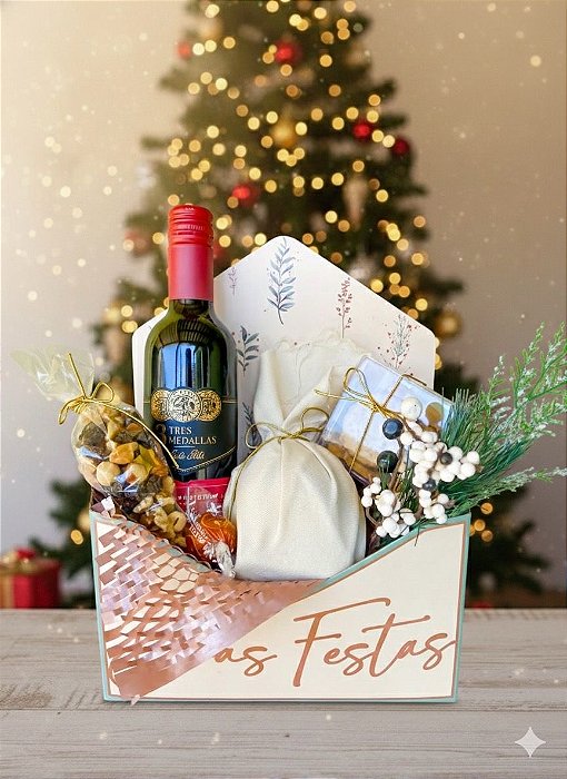 CESTA PARA PRESENTEAR NO FINAL DE ANO - CESTA CELEBRAÇÃO CLÁSSICA