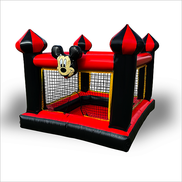 Piscina de Bolinha Castelinho Inflável Mickey - Preto e Vermelho - c/ Motor