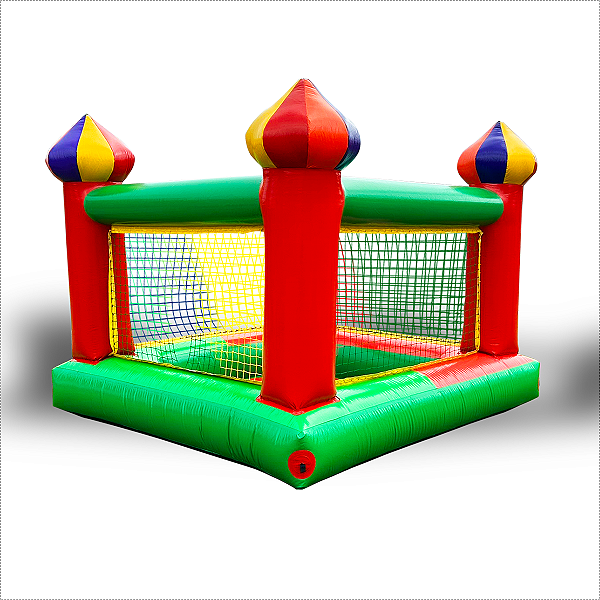 Piscina de Bolinha Castelinho Inflável - Vermelho e  Verde Multicolor - c/ Motor