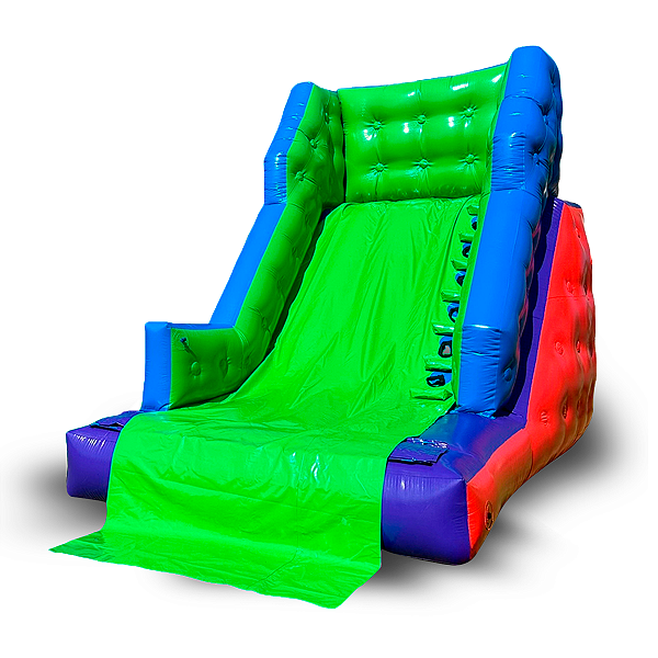 Tobogã Inflável Premium SPLASH - Verde e Azul Multicolor - c/ Motor