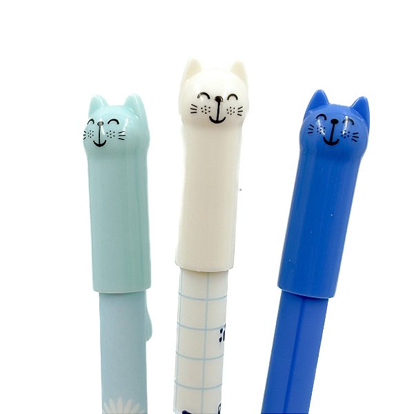 Caneta Apagável Estampada Gatinho
