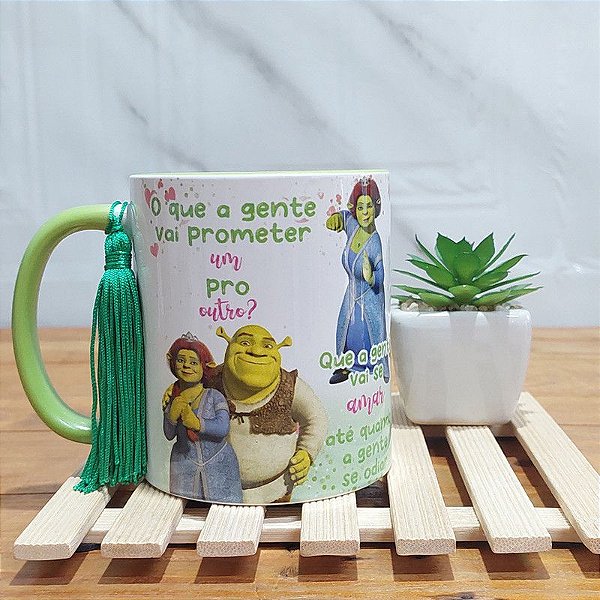 Caneca o que vamos prometer um pro outro - Shrek e Fiona