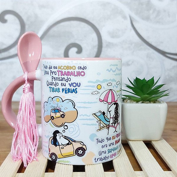 Caneca Trabalhador Forçado - alça com colher