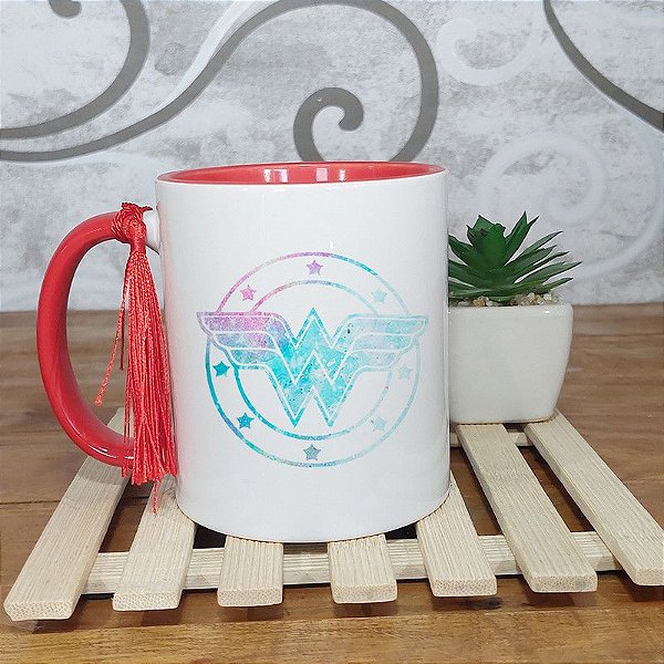 Caneca dia da mulher - Simbolo da mulher maravilha