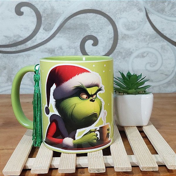 Caneca Natalina Grinch - Não toque na minha caneca