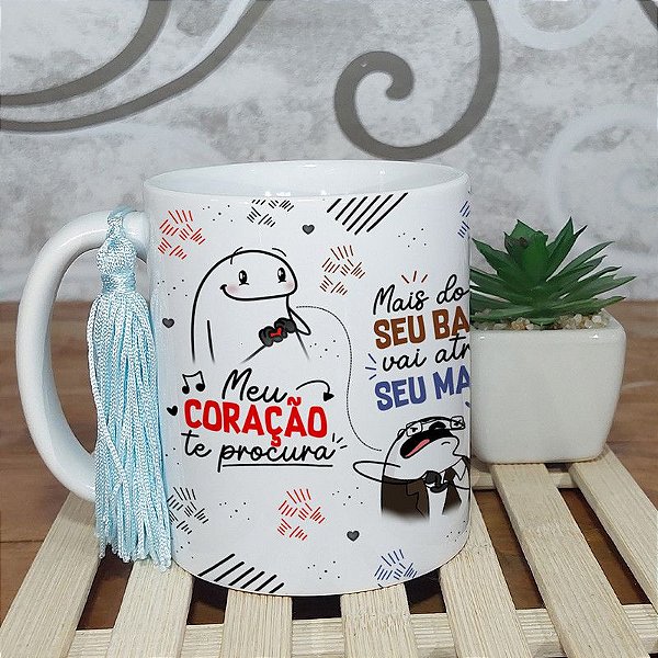 Caneca Flork Meu coração te procura - Turma do Chaves