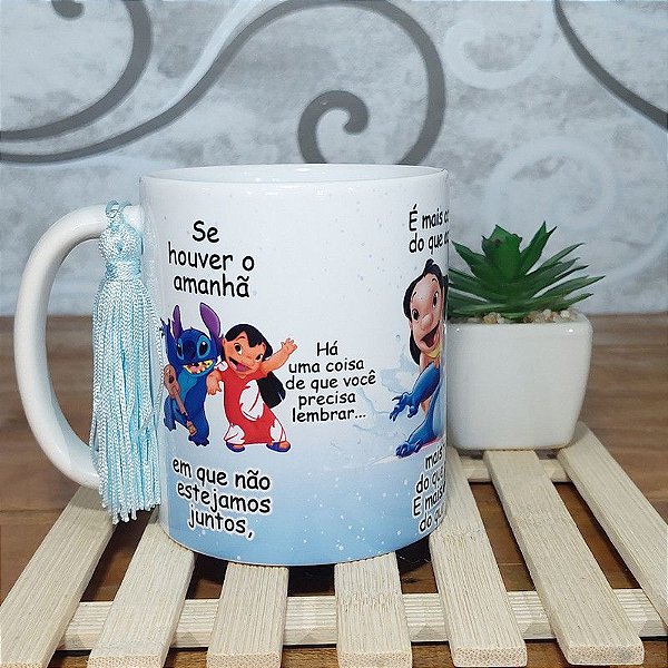 Caneca Lilo e Stitch Amizade Se houver o amanha