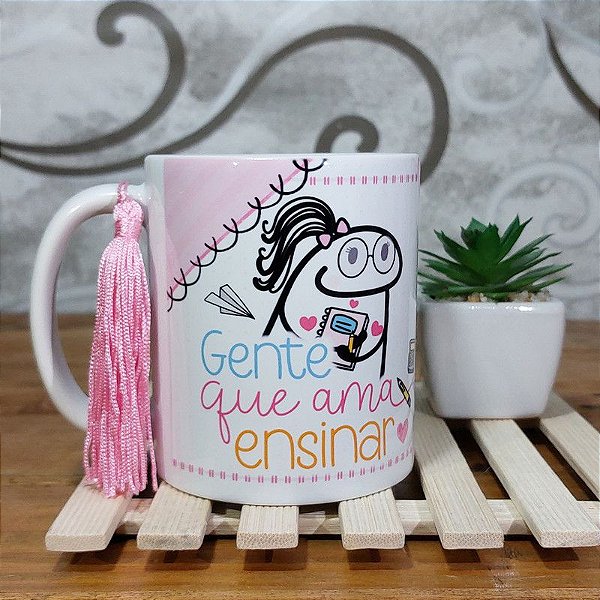 Caneca Dia dos Professores Gente que ama ensinar