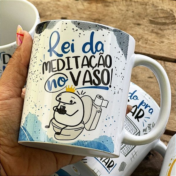 Caneca Dia dos pais - Rei da meditação no vaso