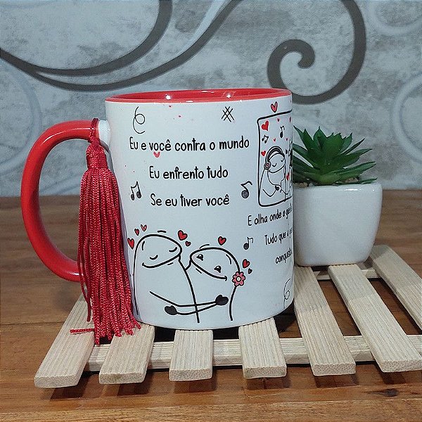 Caneca  Daqui pra frente - EU e você contra o mundo - Vermelha
