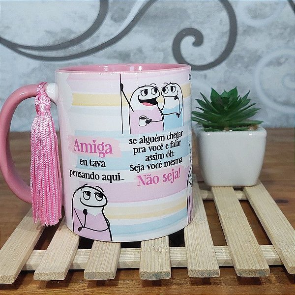 Caneca Amiga Escuta o Que tô te Falando - bicolor