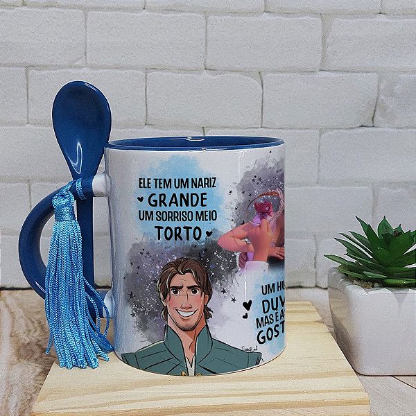 Caneca dia dos namorados sorriso torto - versão enrolados
