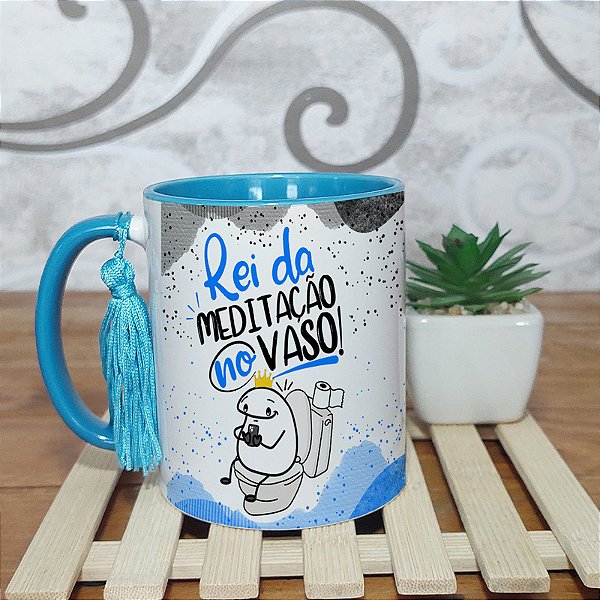 Caneca Rei da Meditação no vaso dia dos pais