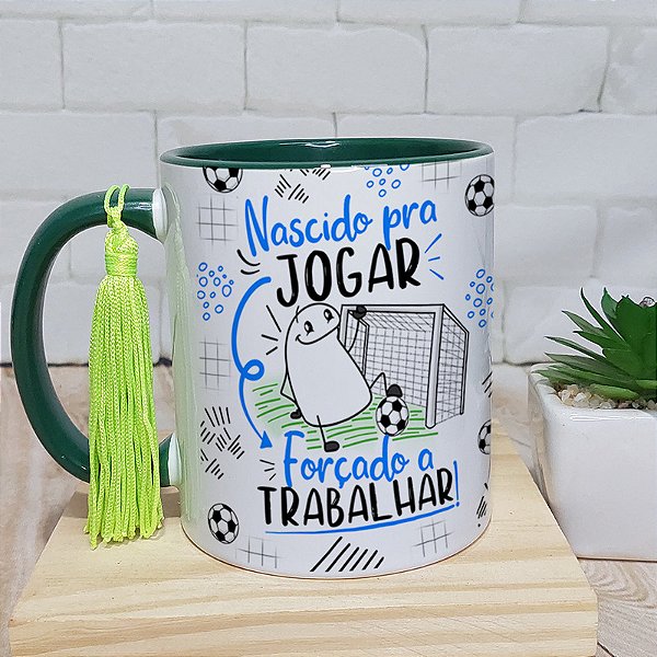 Caneca dia dos pais -Nascido para jogar futebol