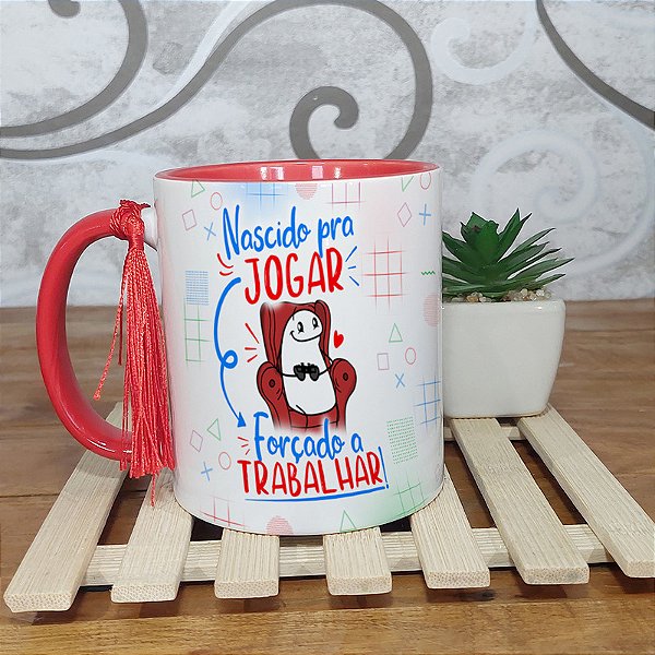 Caneca dia dos pais -Nascido para jogar videogame