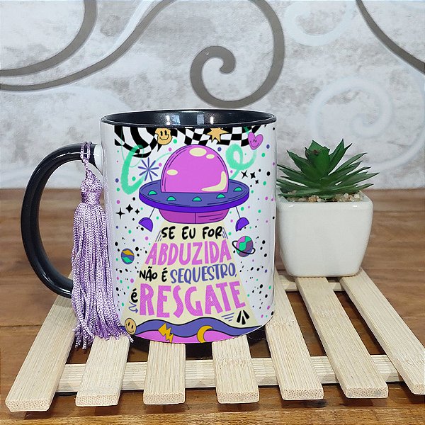 Caneca divertida se eu for abduzida