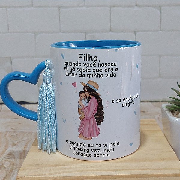 Caneca para filho mensagem quando você nasceu