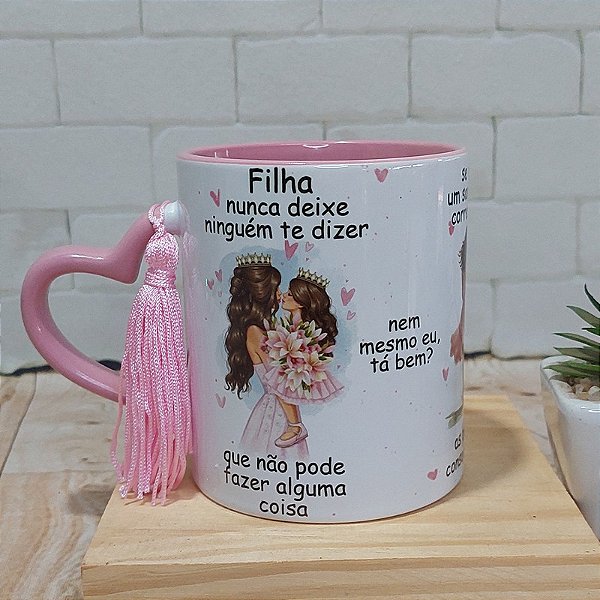 Caneca para filha - mensagem do filme  À Procura da Felicidade