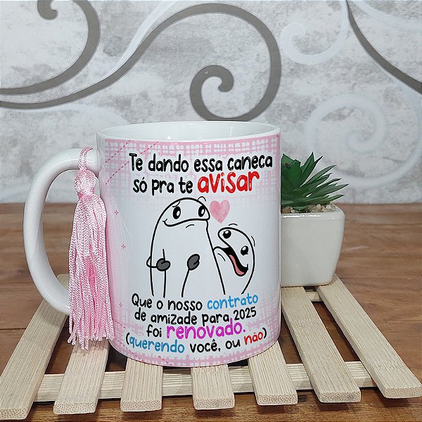 Caneca para amiga contrato de amizade renovado