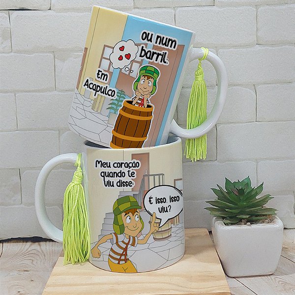 Caneca  chaves meu coração quando te viu