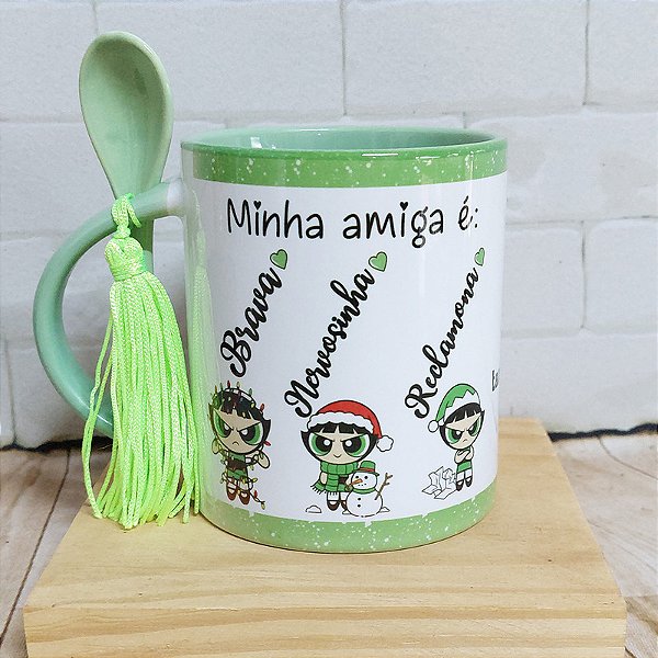 Caneca de Natal para amiga docinho - Minha amiga é:
