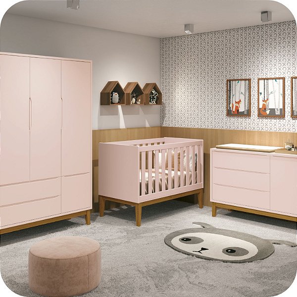 Berço Americano Mini Cama Rosa Classic - Mima Mamãe - Loja de Produtos ...