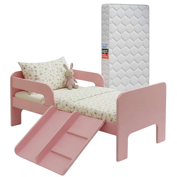 Mini Cama Infantil Montessoriana Sonho Kid's Rosa