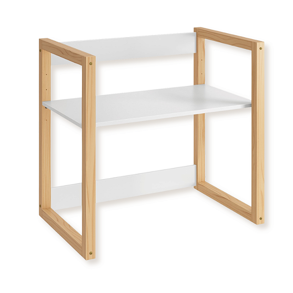 Mesa Infantil Zoe Branco Fosco / Madeira Natural