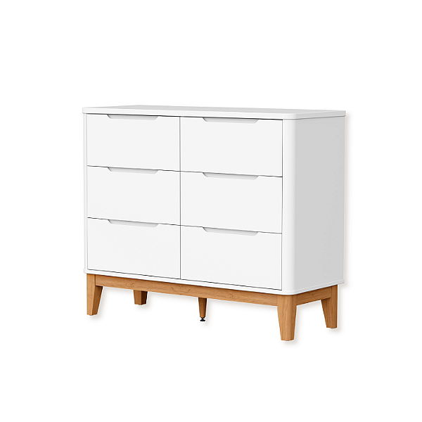 Cômoda Infantil Boom 6 Gavetas Branco Fosco