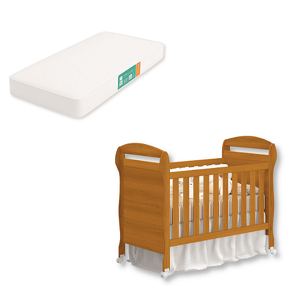 Berço Americano Mini Cama Savana Fosco Danny + Colchão