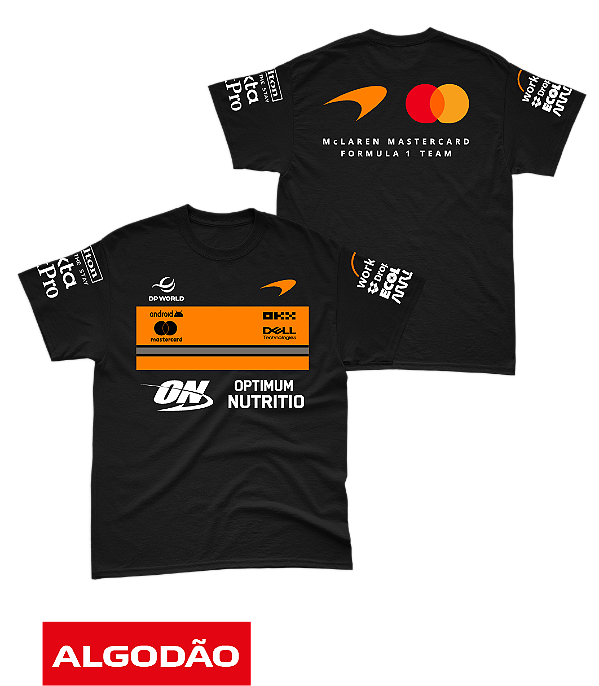 Camiseta Algodão Mclaren 2026 - Team - Preto ( EDITION )