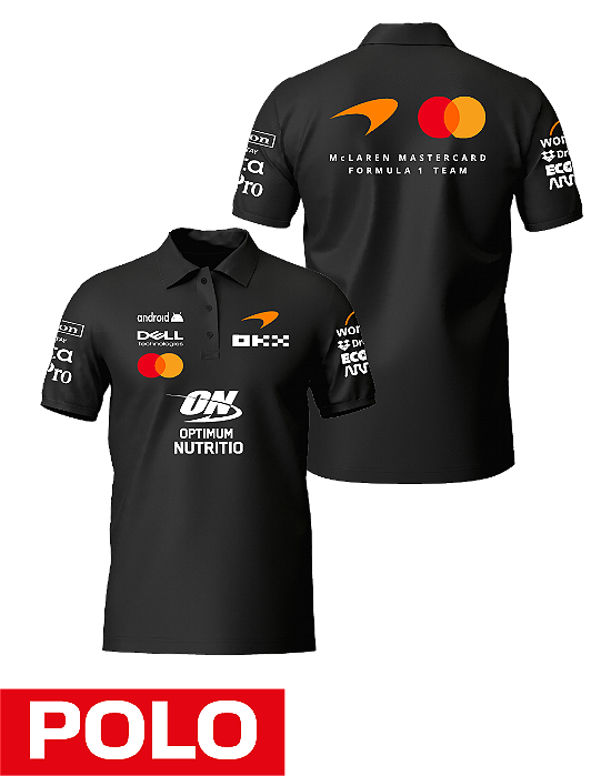 Camiseta Polo Mclaren 2026 - Team - Preto
