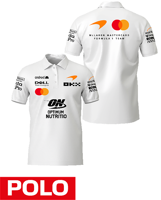 Camiseta Polo Mclaren 2026 - Team - Branco