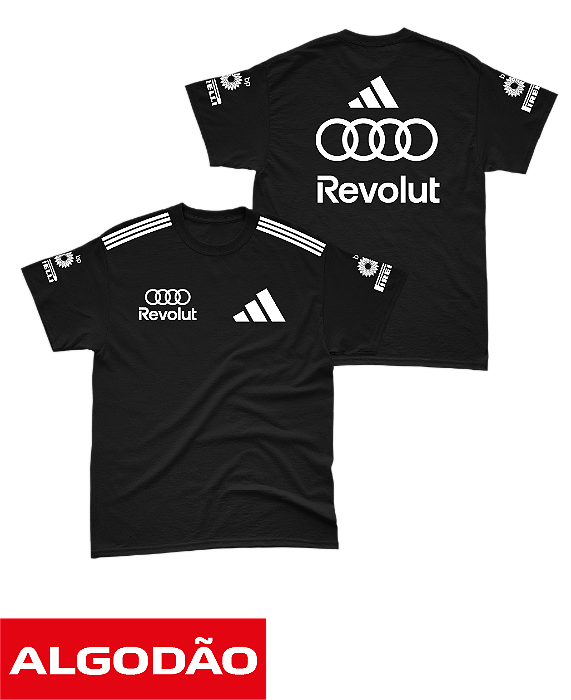 Camiseta Algodão Audi 2026 - Team - Preto