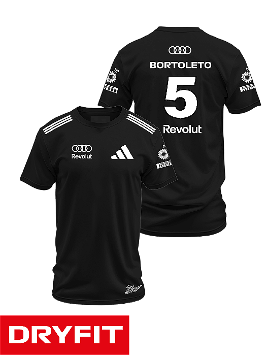 Camiseta Dryfit Audi 2026 - Gabriel Bortoleto - Preto