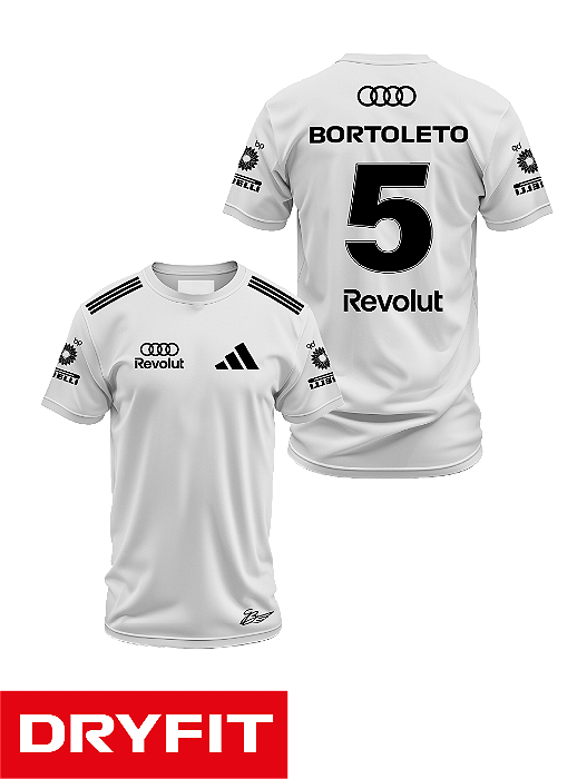 Camiseta Dryfit Audi 2026 - Gabriel Bortoleto - Branco