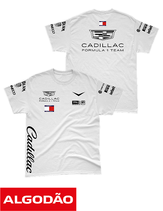 Camiseta Algodão Cadillac 2026 - Team - Branco