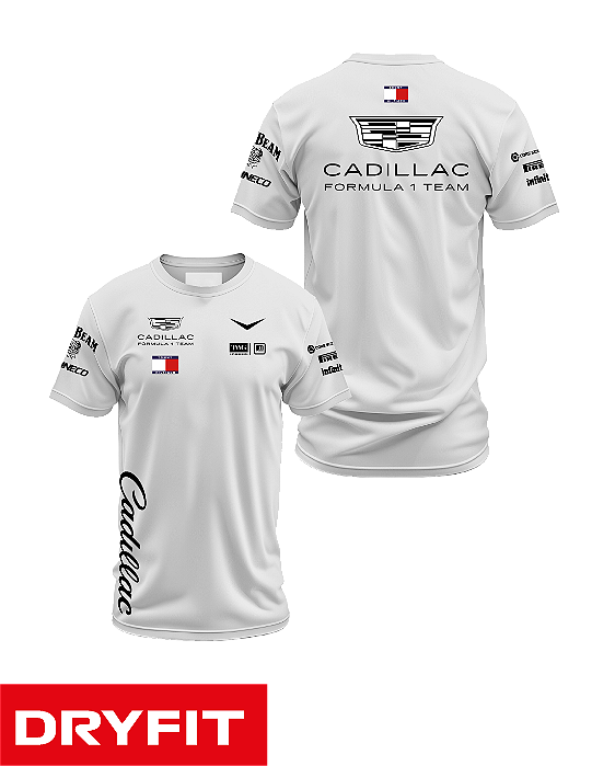 Camiseta Dryfit Cadillac 2026 - Team - Branco