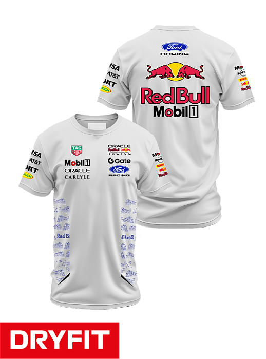 Camiseta Dryfit Red Bull Ford - Team - Branco