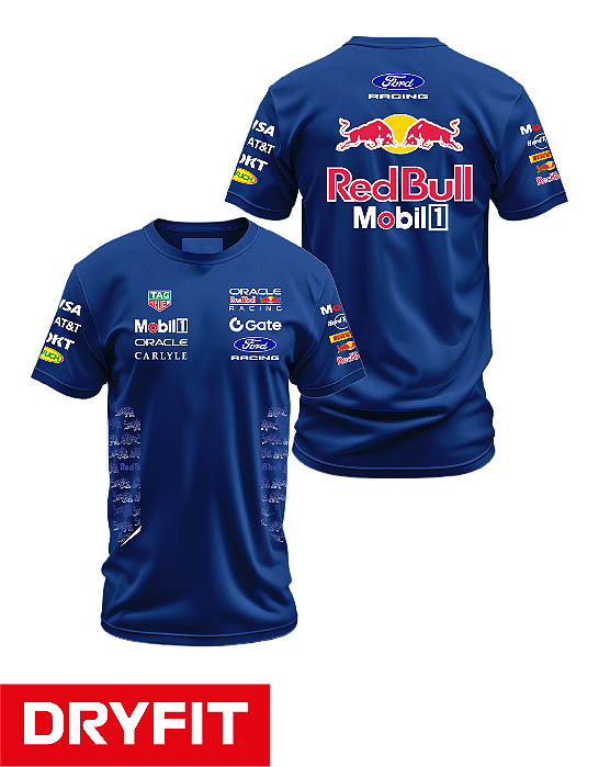 Camiseta Dryfit Red Bull Ford - Team - Azul Marinho