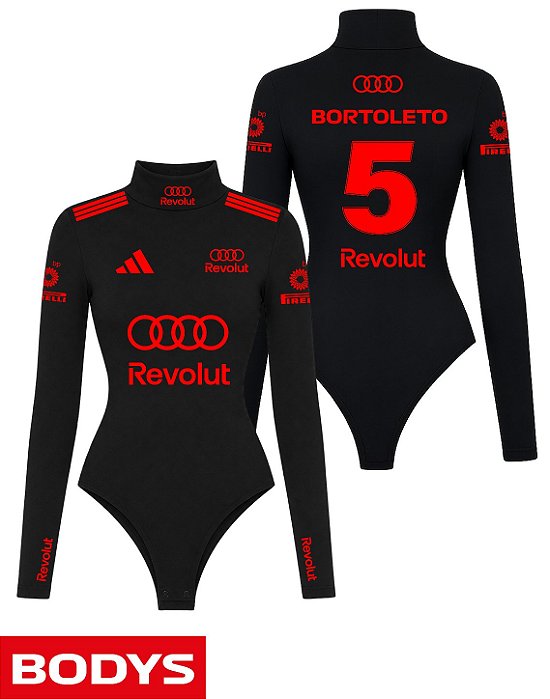 Body Feminino - Audi F1 Team - Gabriel Bortoleto - Vermelho
